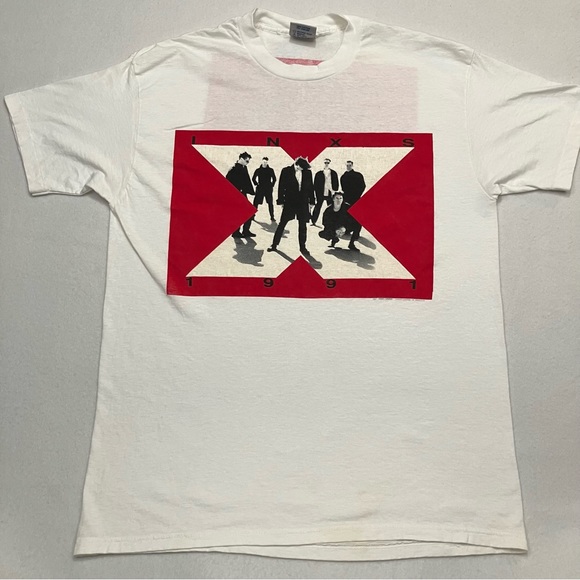 Vintage Tops - The Brockum Group • Vintage INXS 1991 Single Stitch North American Tour T-Shirt